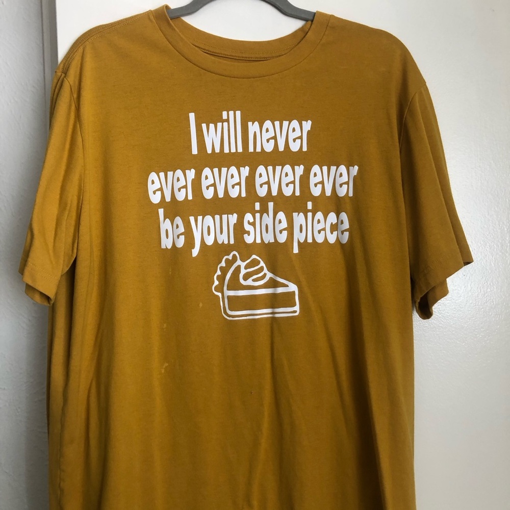 Mustard colored thanksgiving funny t-shirt